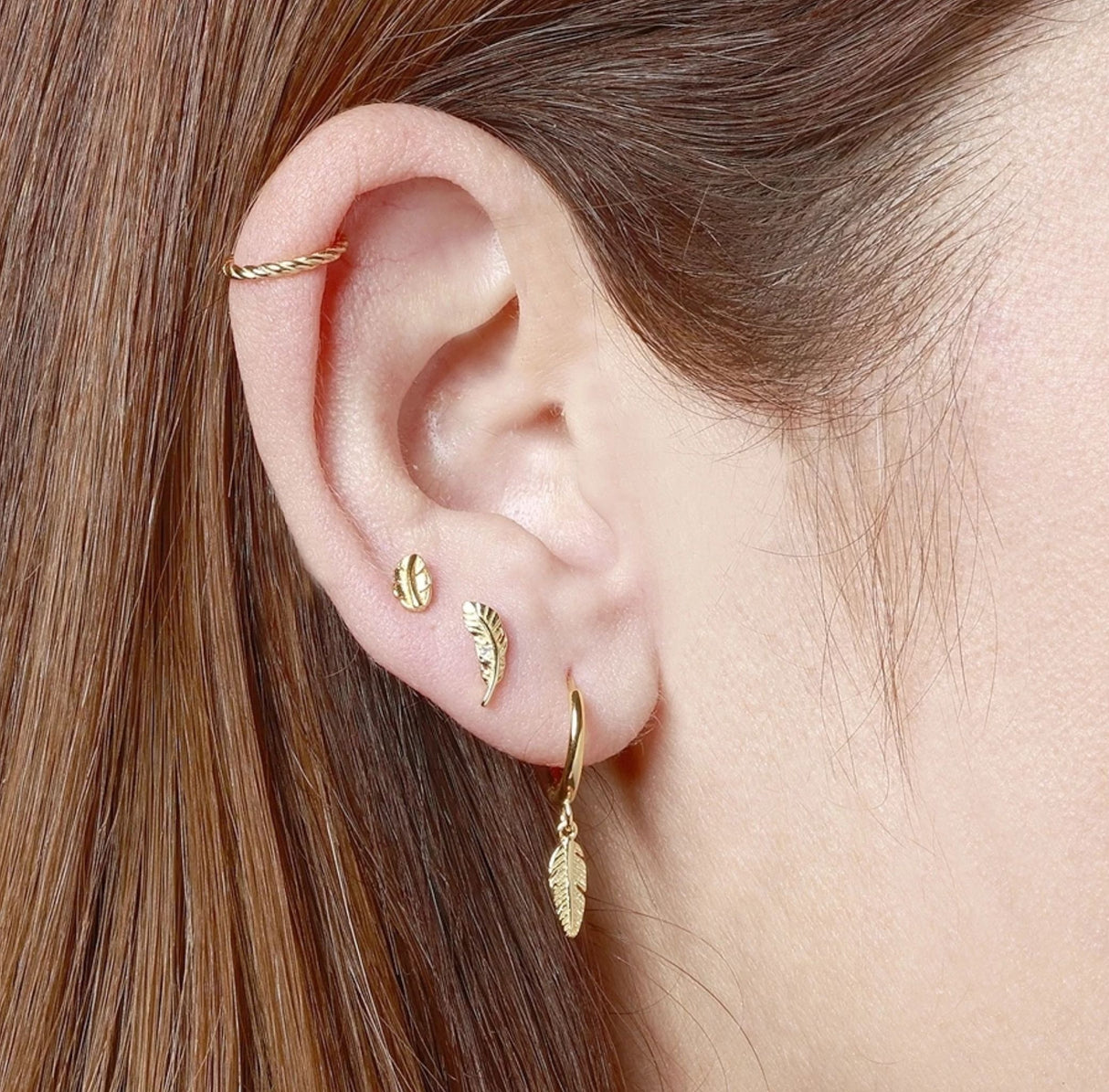 Leaf | Huggie Ohrringe