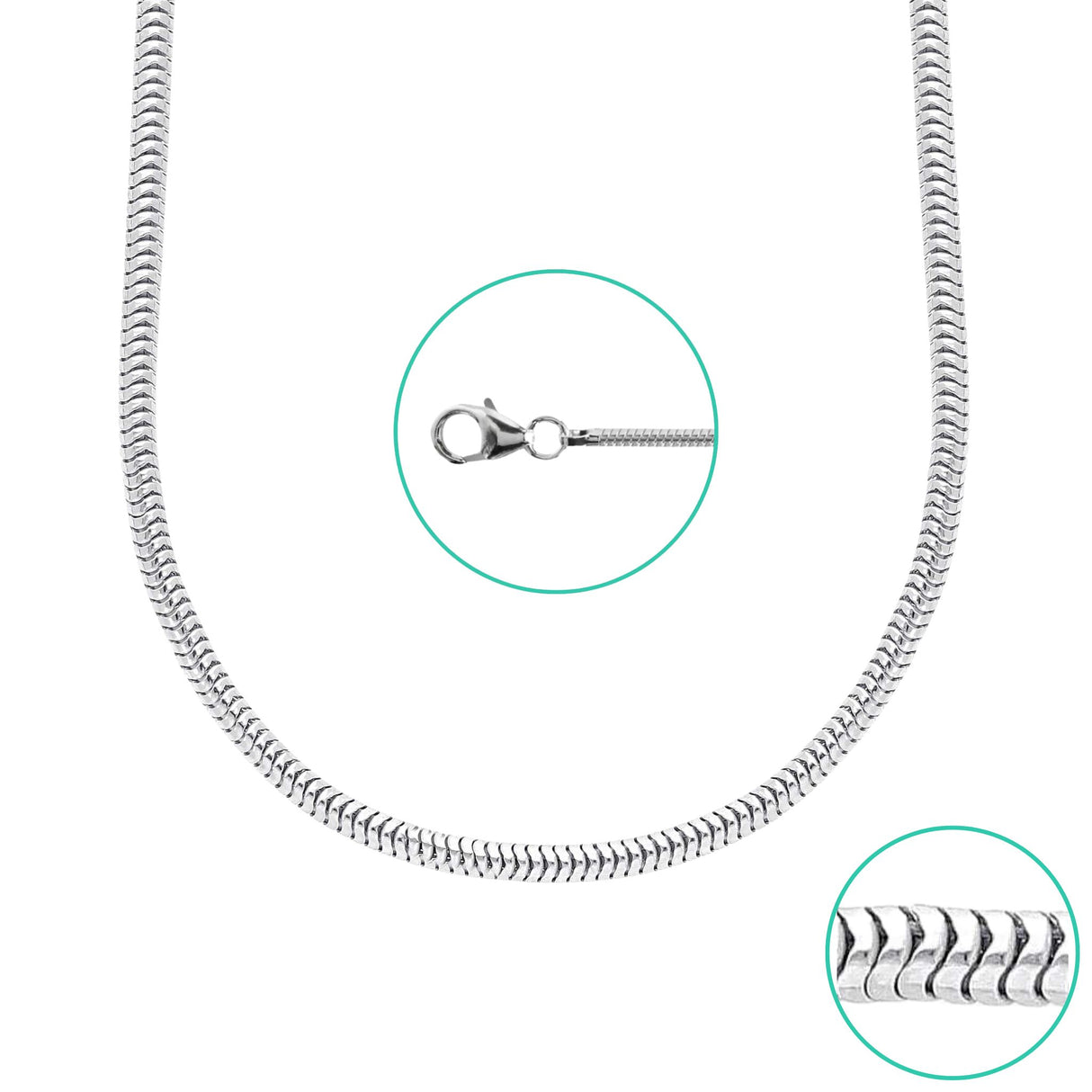 Schlange 1.9mm | Halskette