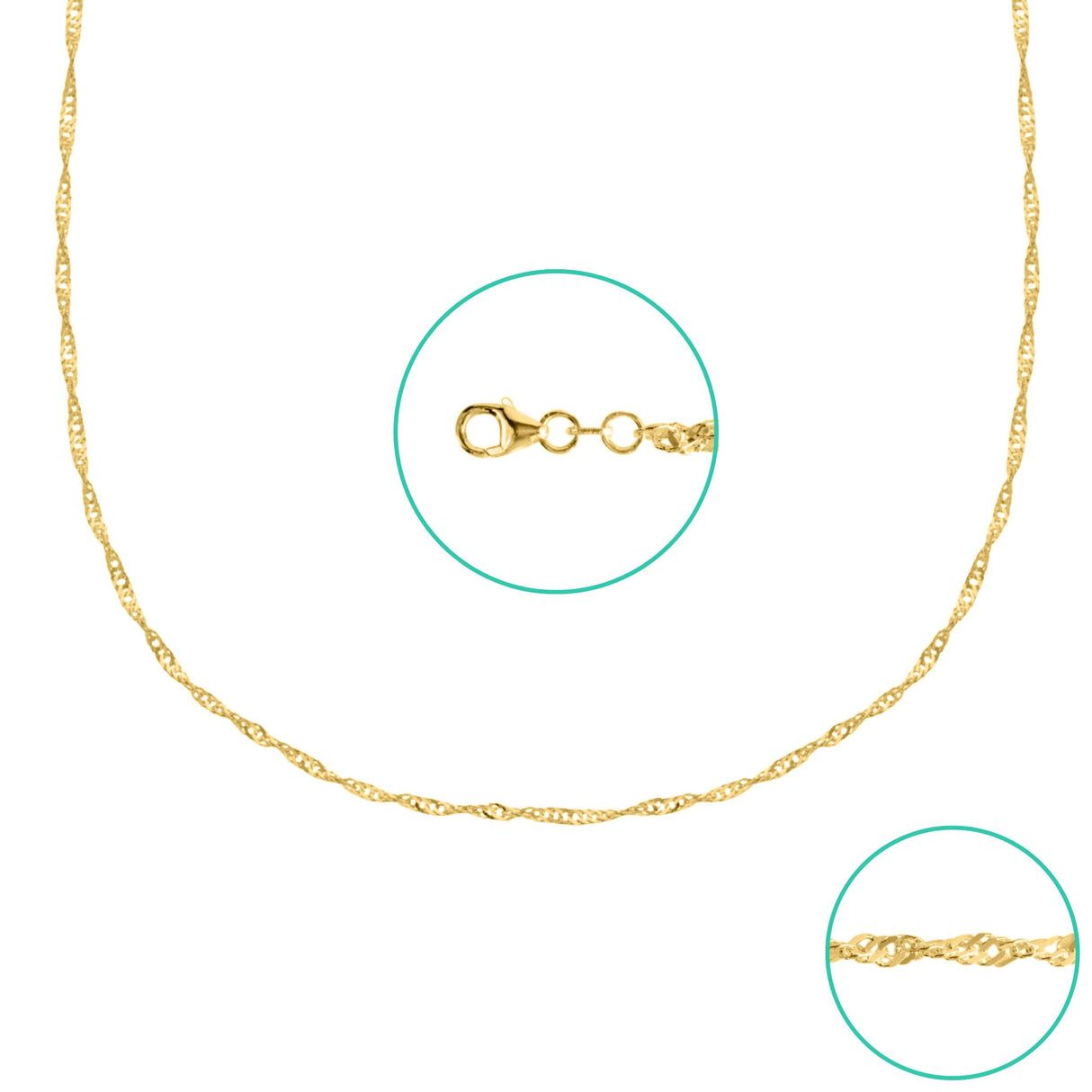 Singapur 2.1mm | Halskette