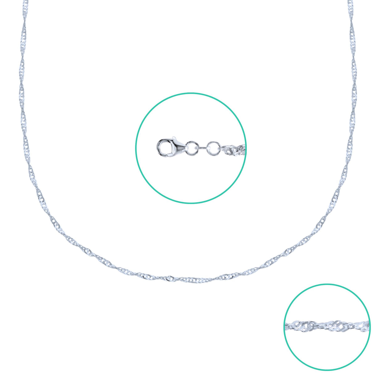 Singapur 2.1mm | Halskette