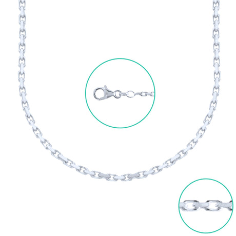 Anker Diamantiert 2.1mm | Halskette