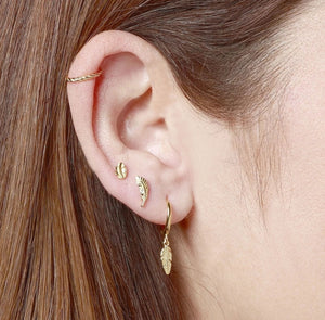 Leaf | Huggie Ohrringe